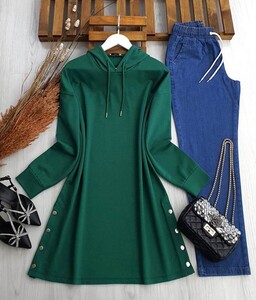  - APES YANLARI ÇITÇITLI KAPŞONLU TUNİK B2-3-5364-54-BENETTON