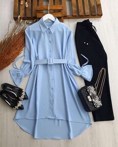  - EKSA KEMERLİ SALAŞ AYROBİN TUNİK B4-2-1449-13-BEBE MAVİSİ