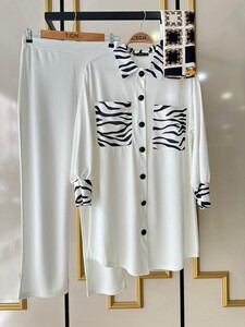  - FEHSA ZEBRA YAKA VE CEPLİ İKİLİ TAKIM A5-5-1462-20-BEYAZ