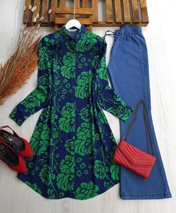  - GALZA GÜL DESENLİ GÖMLEK TUNİK A2-3-5286-54-BENETTON