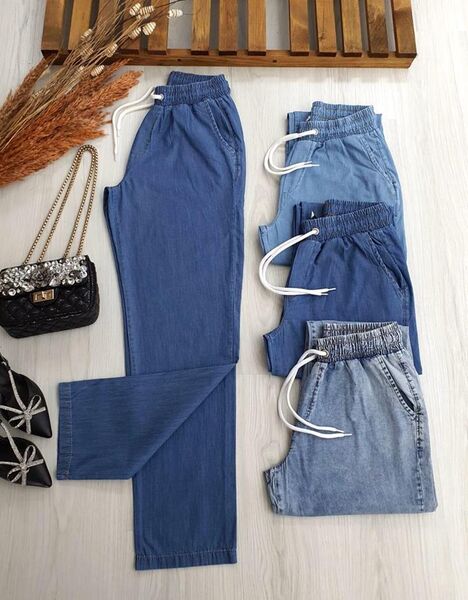 HAEV BELİ LASTİKLİ VE BAĞCIKLI MOM TENSEL KOT PANTOLON A9-1-6035-57-KOYU KOT