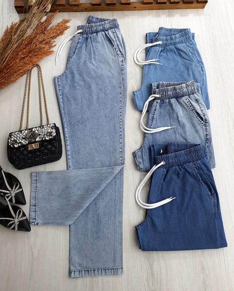 HAEV BELİ LASTİKLİ VE BAĞCIKLI MOM TENSEL KOT PANTOLON A9-1-6035-69-KAR MAVİ
