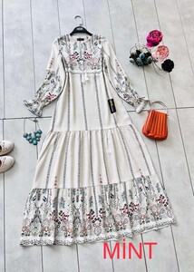  - HEOL PÜSKÜLLÜ ETNİK KETEN ELBİSE B1-1-2228-08-MİNT
