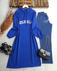  - HIDDEN HILLS BASKILI TAM BOY TUNİK B7-2-5349-14-SAKS