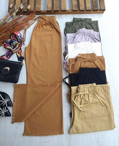  - KAHAX GABARDİN PÜSKÜLLÜ BOL PANTOLON C7-6030-43-CAMEL