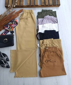  - KAHAX GABARDİN PÜSKÜLLÜ BOL PANTOLON C7-6030-48-BİSKÜVİ