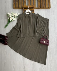 LUVYES ÖNÜ NEVRULU CUPRA ETEKLİ TAKIM A3-4-1724-09-HAKİ - 