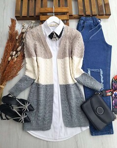  - LEQU RENKLİ TRİKO HIRKA A7-1-3127-22-TAŞ