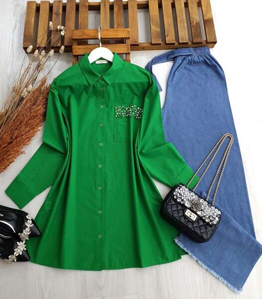 LOSCE CEP KAPAK TAŞLI SALAŞ GÖMLEK B5-4-5269-54-BENETTON