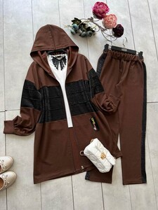  - LOVSA DİKİŞLİ SİM GARNİLİ İKİLİ TAKIM B4-5-1499-37-KAHVE