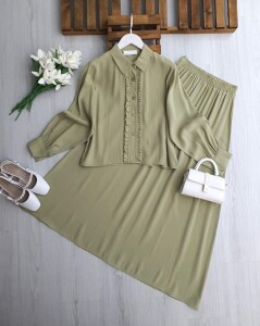 LUMGES ÖNÜ FIRFIRLI ETEKLİ TAKIM A3-1-1708-07-YEŞİL - 