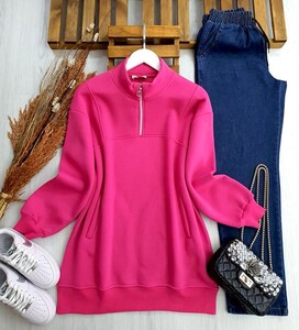  - MAGVE FLETO CEPLİ ÜÇ İPLİK SWEAT B6-3-5389-28-FUŞYA