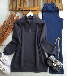  - MAGVE FLETO CEPLİ ÜÇ İPLİK SWEAT B6-3-5389-29-ANTRASİT