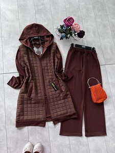  - RESSİ KAPİTONE GARNİ YELEK ÜÇLÜ TAKIM B9-5-1415-37-KAHVE