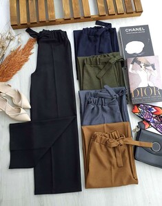  - WEQU BELİ LASTİKLİ BOL PAÇA PANTOLON A7-1-6027-01-SİYAH