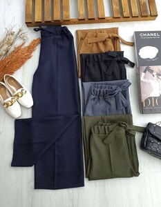  - WEQU BELİ LASTİKLİ BOL PAÇA PANTOLON A7-1-6027-12-LACİVERT