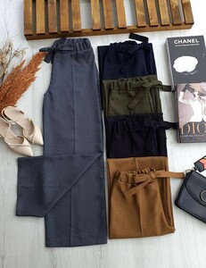  - WEQU BELİ LASTİKLİ BOL PAÇA PANTOLON A7-1-6027-29-ANTRASİT