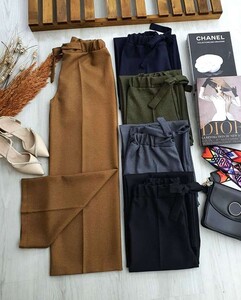  - WEQU BELİ LASTİKLİ BOL PAÇA PANTOLON A7-1-6027-48-BİSKÜVİT
