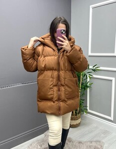  - YELVA OVERSİZE YORGAN MONT 3161-43-CAMEL
